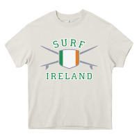 Cream ireland surfing hoodie  irish flag surfboards design Heavy Core Tee - ArtChic