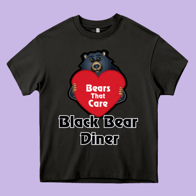 Resto, Black Bear Diner Heavy Core Tee Designed By Artchic