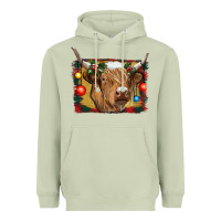 Matcha highland cow christmas Heavyweight Hoodie - RanaPortraitStore