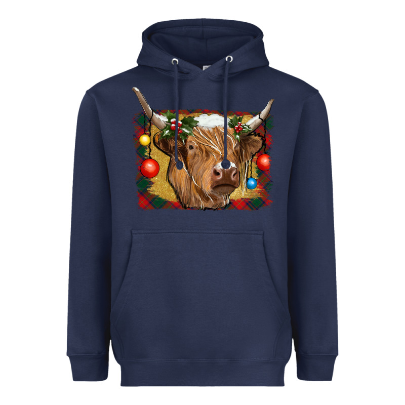Highland Cow Christmas Heavyweight Hoodie by RanaPortraitStore | Teevron
