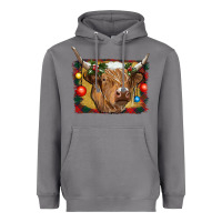 Storm highland cow christmas Heavyweight Hoodie - RanaPortraitStore