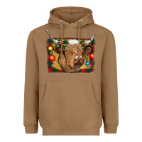 Toasted Coconut highland cow christmas Heavyweight Hoodie - RanaPortraitStore