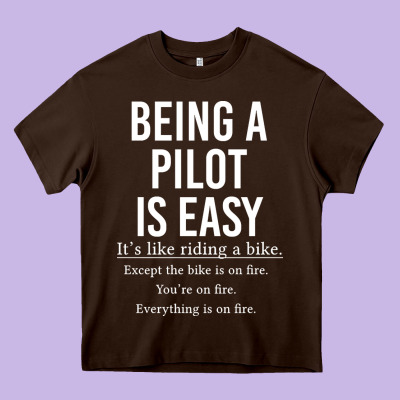 Funny Pilot Gift Being A Pilot Is Easy Heavy Core Tee Designed By Artchic