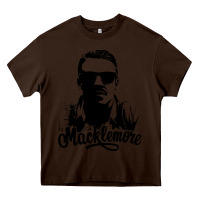 Chocolate Brown macklemore portrait Heavy Core Tee - ArtChic