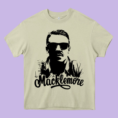Macklemore Portrait Heavy Core Tee Designed By Artchic