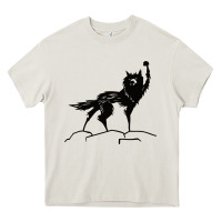 Cream fantastic mr fox wolf Heavy Core Tee - ArtChic