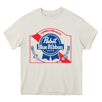 Cream pabst blue ribbon 1 Heavy Core Tee - ArtChic