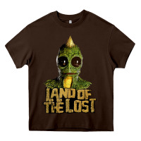 Chocolate Brown land of the lost Heavy Core Tee - ArtChic