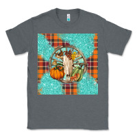 Charcoal Heather fall bull skull Classic Tee - BarkalooDesign