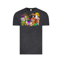 Vintage Black Halloween Western Boo Coffee Cups Vintage Tee - CowhideDigitalArt