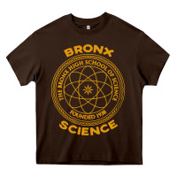 Chocolate Brown the bronx science Heavy Core Tee - ArtChic