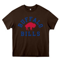 Chocolate Brown vintage distressed bill Heavy Core Tee - ArtChic