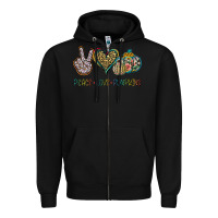 Black Peace Love Pumkins Zipper Hoodie - Jasminsmagicworld