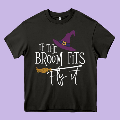If The Broom Fit Fly It Heavy Core Tee Designed By Artchic