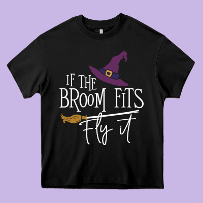 If The Broom Fit Fly It Heavy Core Tee Designed By Artchic