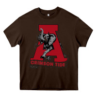 Chocolate Brown alabama roll tide Heavy Core Tee - ArtChic