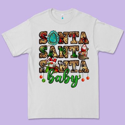 Santa Santa Santa Baby Premium Tee Designed By Fadigitalartstudio