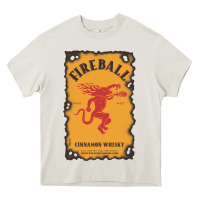 Cream fireball cinnamon whisky Heavy Core Tee - ArtChic
