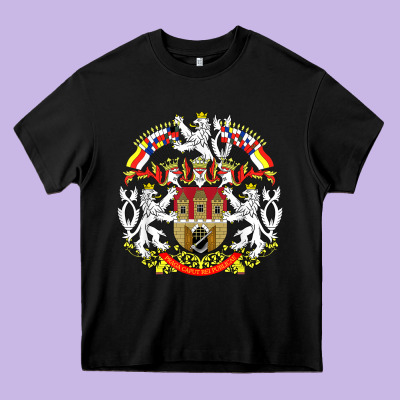 Praha Prague Czech Republic Coat Of Arms Ex Czechoslovakia T Shirt Heavy Core Tee Designed By Artchic