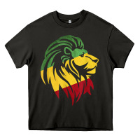 Asphalt Lion of Judah Reggae, Rasta, Ethiopia Jamaican Roots Heavy Core Tee - ArtChic