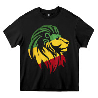 Black Lion of Judah Reggae, Rasta, Ethiopia Jamaican Roots Heavy Core Tee - ArtChic