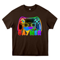 Chocolate Brown Gaymer Heavy Core Tee - FaDigitalArtStudio