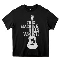 Black This Machine Kills Fascists Heavy Core Tee - ArtChic