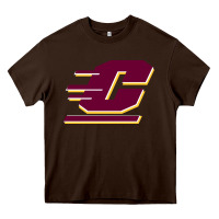 Chocolate Brown The central michigan of chippewas Heavy Core Tee - ArtChic