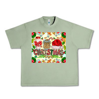 Oil Green Christmas Vibes Urban Heavy Tee - CowhideDigitalArt