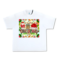 White Christmas Vibes Urban Heavy Tee - CowhideDigitalArt