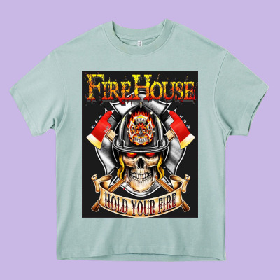 Firehouse Rock Love Heavy Core Tee Designed By Artchic