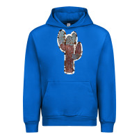 Cobalt Cowhide Old Cactus Urban Hoodie - RanaPortraitStore