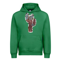 Emerald Cowhide Old Cactus Urban Hoodie - RanaPortraitStore