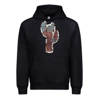 Forest Green Cowhide Old Cactus Urban Hoodie - RanaPortraitStore