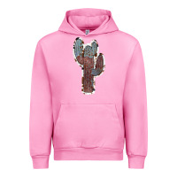 Fuchsia Pink Cowhide Old Cactus Urban Hoodie - RanaPortraitStore