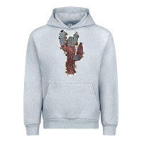 Heather Grey Cowhide Old Cactus Urban Hoodie - RanaPortraitStore