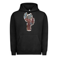 Pigment Black Cowhide Old Cactus Urban Hoodie - RanaPortraitStore