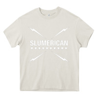 Cream slumerican Heavy Core Tee - ArtChic