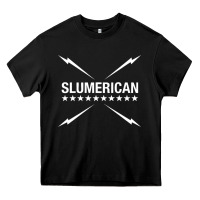 Black slumerican Heavy Core Tee - ArtChic