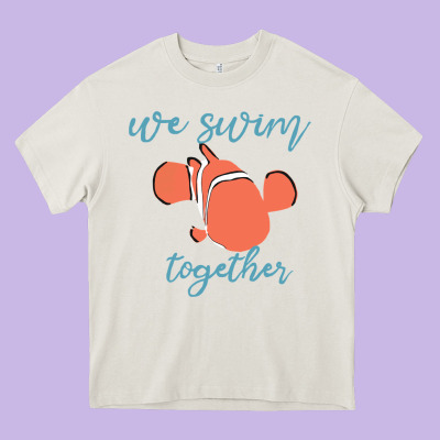 Just Keep Swimming 25 Heavy Core Tee Designed By Artchic