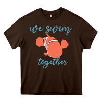 Chocolate Brown just keep swimming 25 Heavy Core Tee - ArtChic