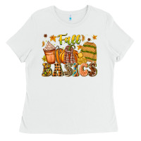 White Fall Basics Ladies Tee - CowhideDigitalArt