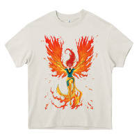 Cream X-Men Jean Grey Phoenix Cosmic Flames Heavy Core Tee - ArtChic