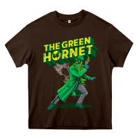 Chocolate Brown the vintage green hornet Heavy Core Tee - ArtChic