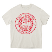 Cream Northeastern University Heavy Core Tee - ArtChic