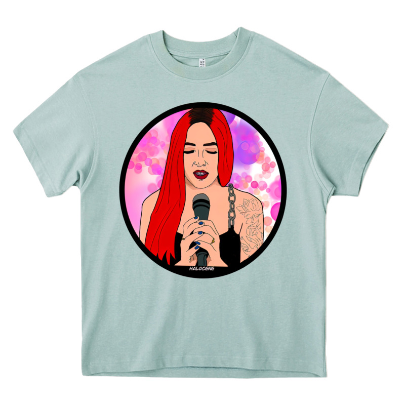 Red Hair Girl Singing Heavy Core Tee by ArtChic | Teevron