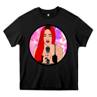 Black red hair girl singing Heavy Core Tee - ArtChic
