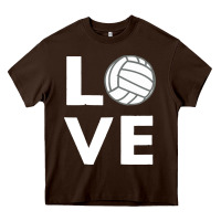 Chocolate Brown girls love volleyball Heavy Core Tee - ArtChic
