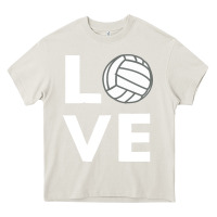 Cream girls love volleyball Heavy Core Tee - ArtChic
