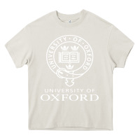Cream oxford university campus Heavy Core Tee - ArtChic